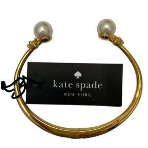 KATE SPADE Pearls of Wisdom Open Hinged Bangle NEW